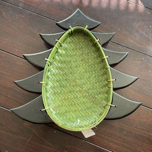 Pier 1 Imports Bamboo Pine Tree Tray – Rustic Holiday Decor NWT - Picture 1 of 11